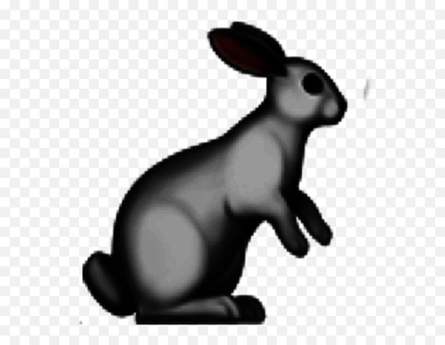 Black Bunny Emoji Sticker - Domestic Rabbit,Bunny Emoji