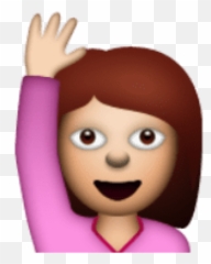 Hand Png - Ensam På Alla Hjärtans Dag Emoji,Person Raising Hand Emoji