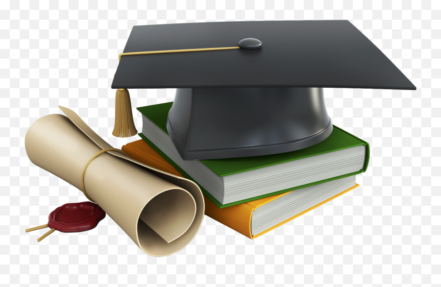 Graduation Cap Books And Diploma Png - Graduation Cap And Books Png Emoji,Graduation Emoji Facebook