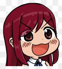 Fairy Tail Memes Tumblr Viral Memes - Erza Chibi Png Emoji,Meth Head Emoji