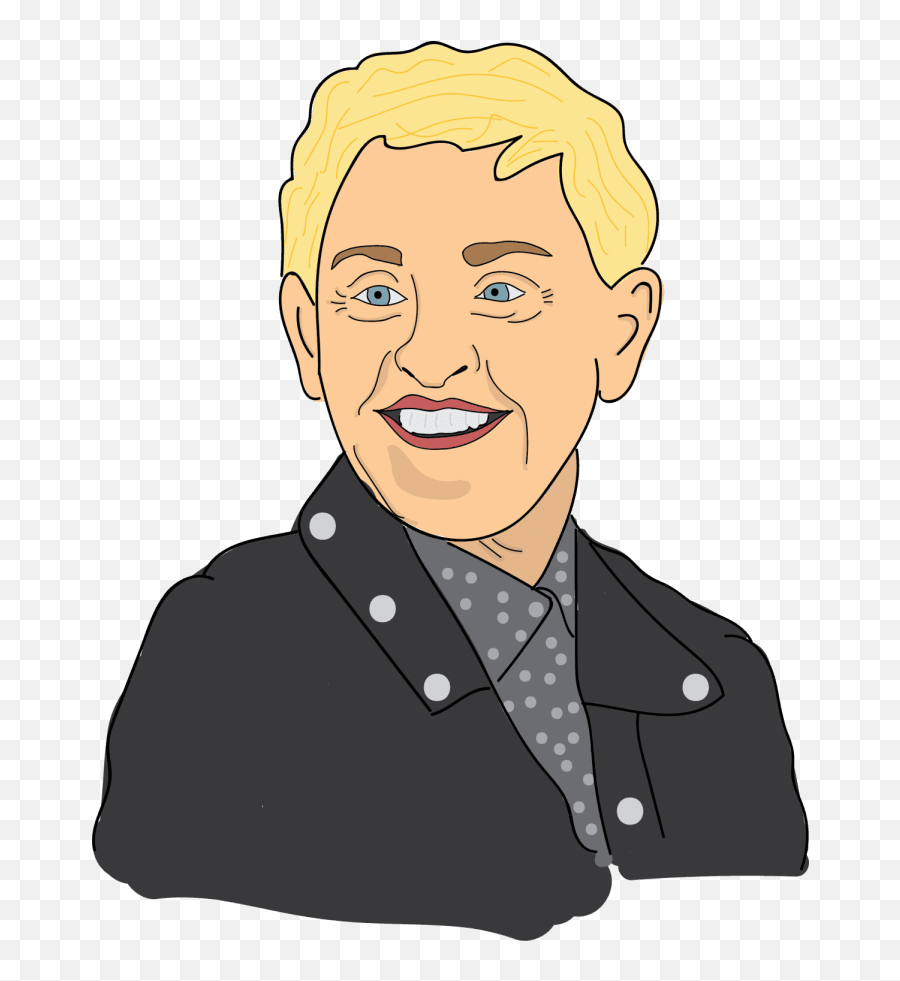 Ellen Degeneres Friendship With George - Drawing Of Ellen Degeneres Easy Emoji,Ellen Degeneres Sat 1 Emotions