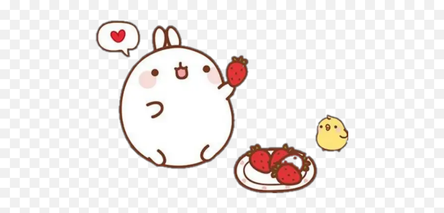 Molang Stickers For Whatsapp - Cute Food Emoji,Molang Emoji