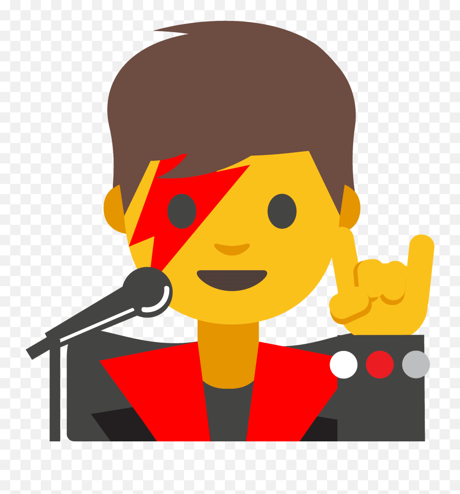 Emoji U1f468 200d 1f3a4 - David Bowie Emoji,Speaking Emoji