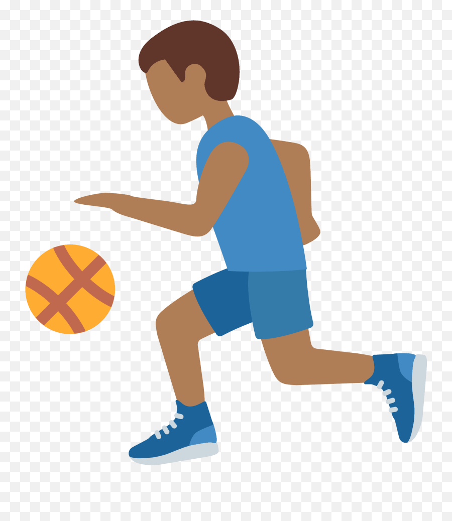 Man Bouncing Ball Emoji Clipart - Person Bouncing The Ball,Guess That Basketball Player By Emoji