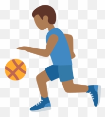Man Bouncing Ball Emoji Clipart - Person Bouncing The Ball,Guess That Basketball Player By Emoji