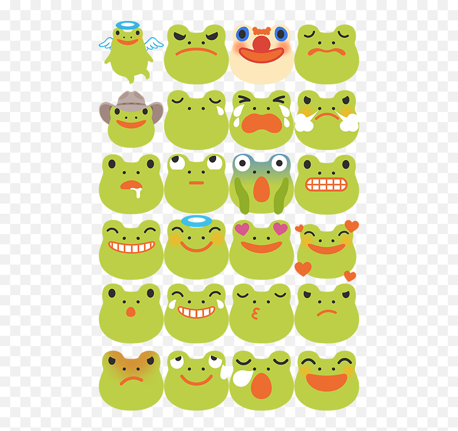 Cute Frogs Frog Art - Frog Emojis,Peapod Emoji