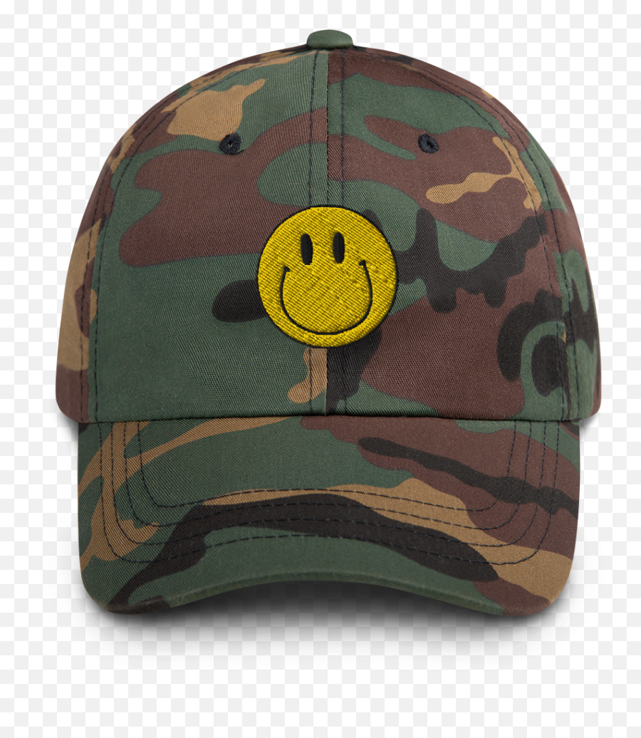 Smiley Embroidered Dad Hat U2014 Studio Mattari - Hat Emoji,Baseball Emoticon