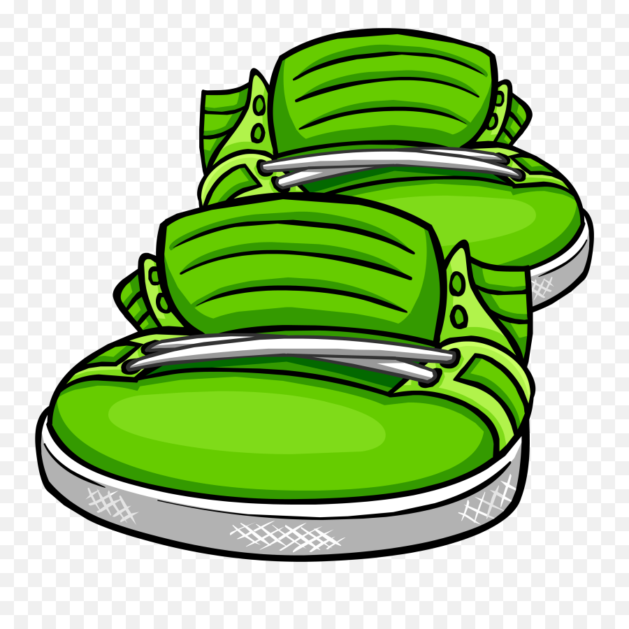 Green High Tops Club Penguin Wiki Fandom - Club Penguin Green High Top Emoji,Emoji High Top Sneakers