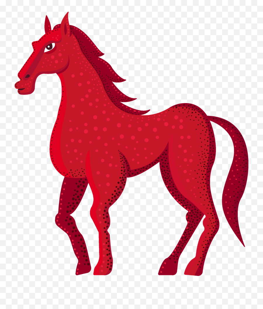 Red Horse Clipart Free Download Transparent Png Creazilla - Red Horse Clipart Emoji,Horse Riding Emoji
