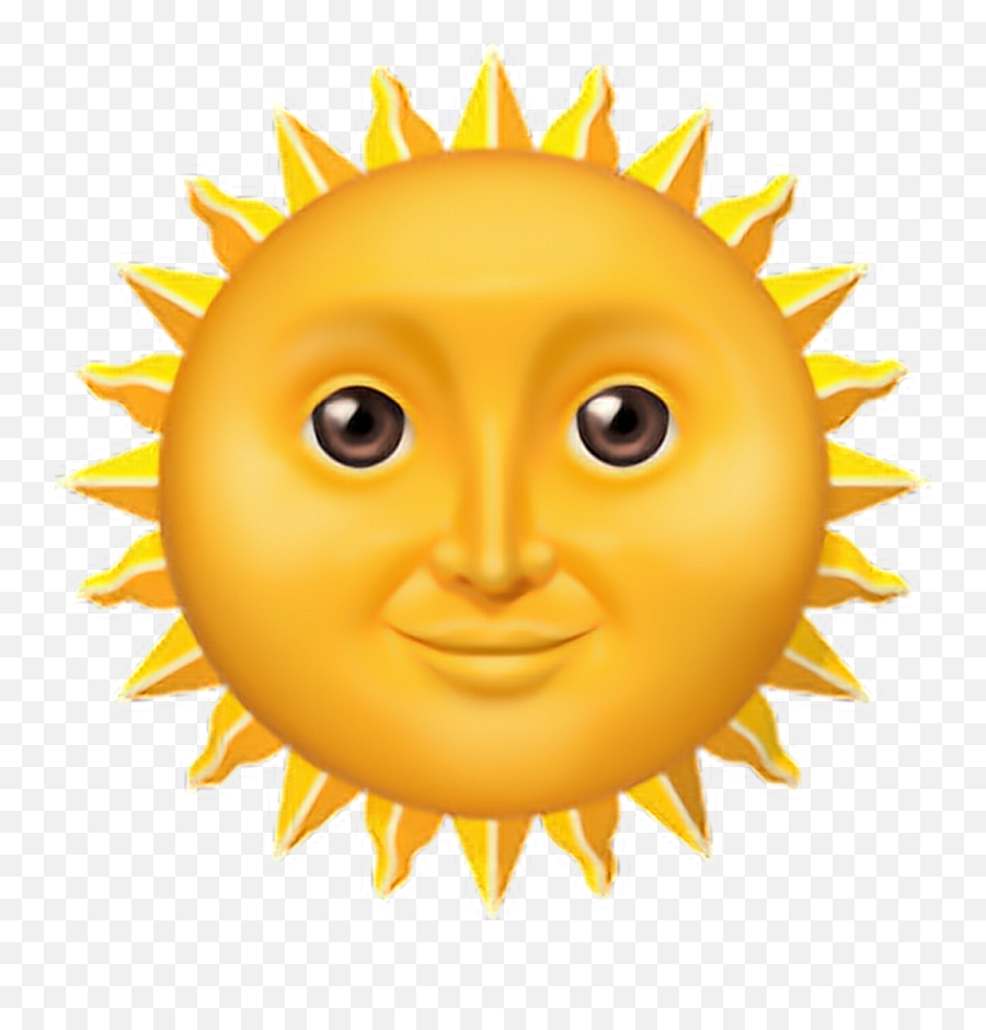 Sunface Sun Face Emoji Sticker - Sun Face Emoji,Cute Face Emoji