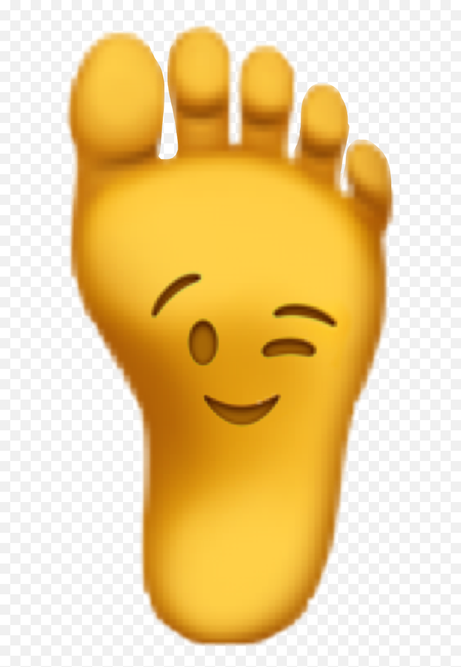 Footemoji Emoji Foot Wink Viral Sticker By Meya Neil - Happy,Wink Wink Emoticon