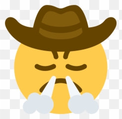 Pensive Cowboy Emoji Transparent,Triumph Emoji