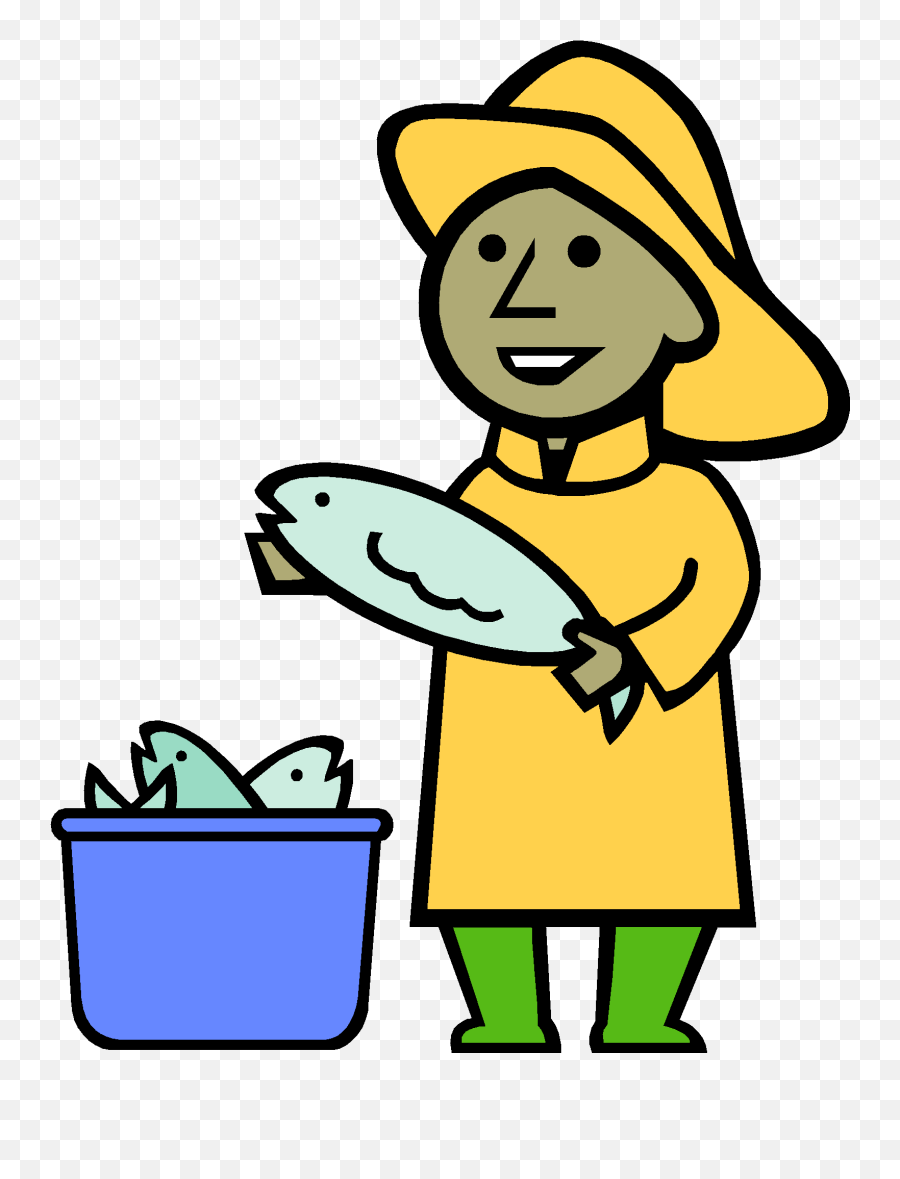 Man Clipart Fish Man Fish Transparent - Man With Fish Clipart Emoji,Man Fishing Emoji