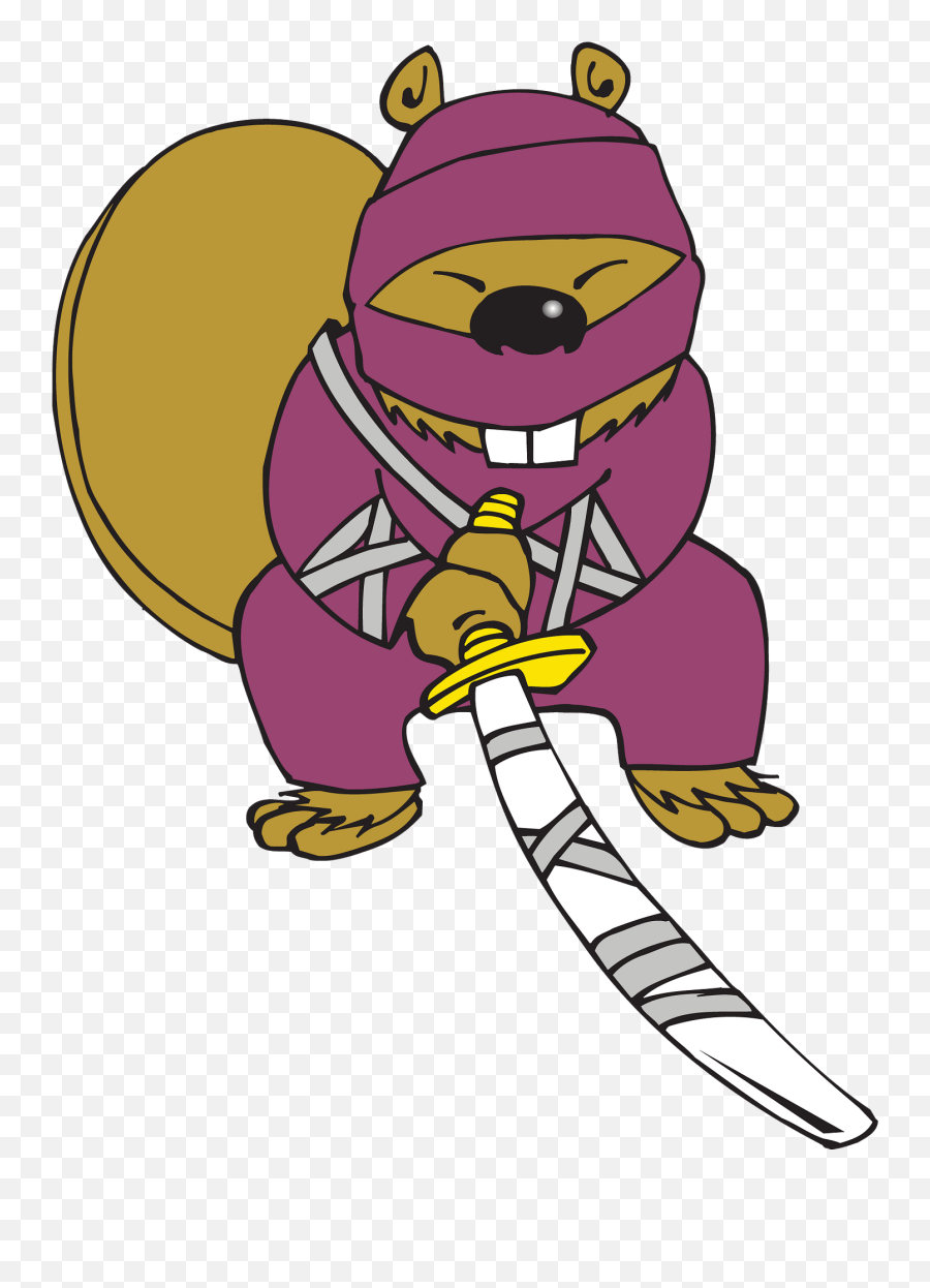 Beaver Ninja Clipart Free Download Transparent Png Creazilla - Fictional Character Emoji,Sitting Monkey Emoji