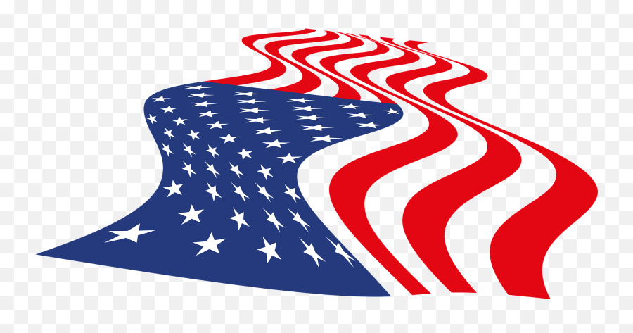 Usa Wavy Flag Clipart - Warped American Flag Emoji,Wavy Emoji Hat