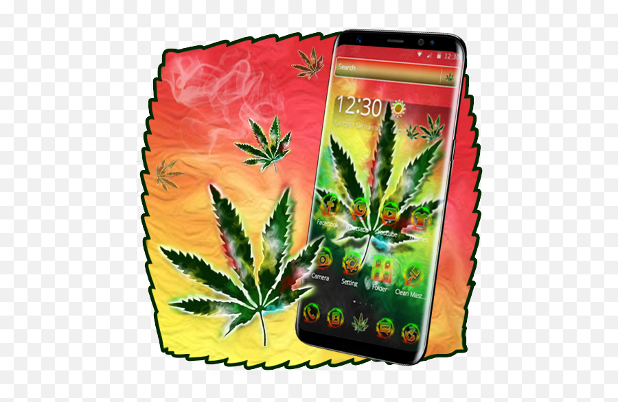 Smoky Leaf Theme - Apps En Google Play Mobile Phone Emoji,Cannabis Emoji Facebook