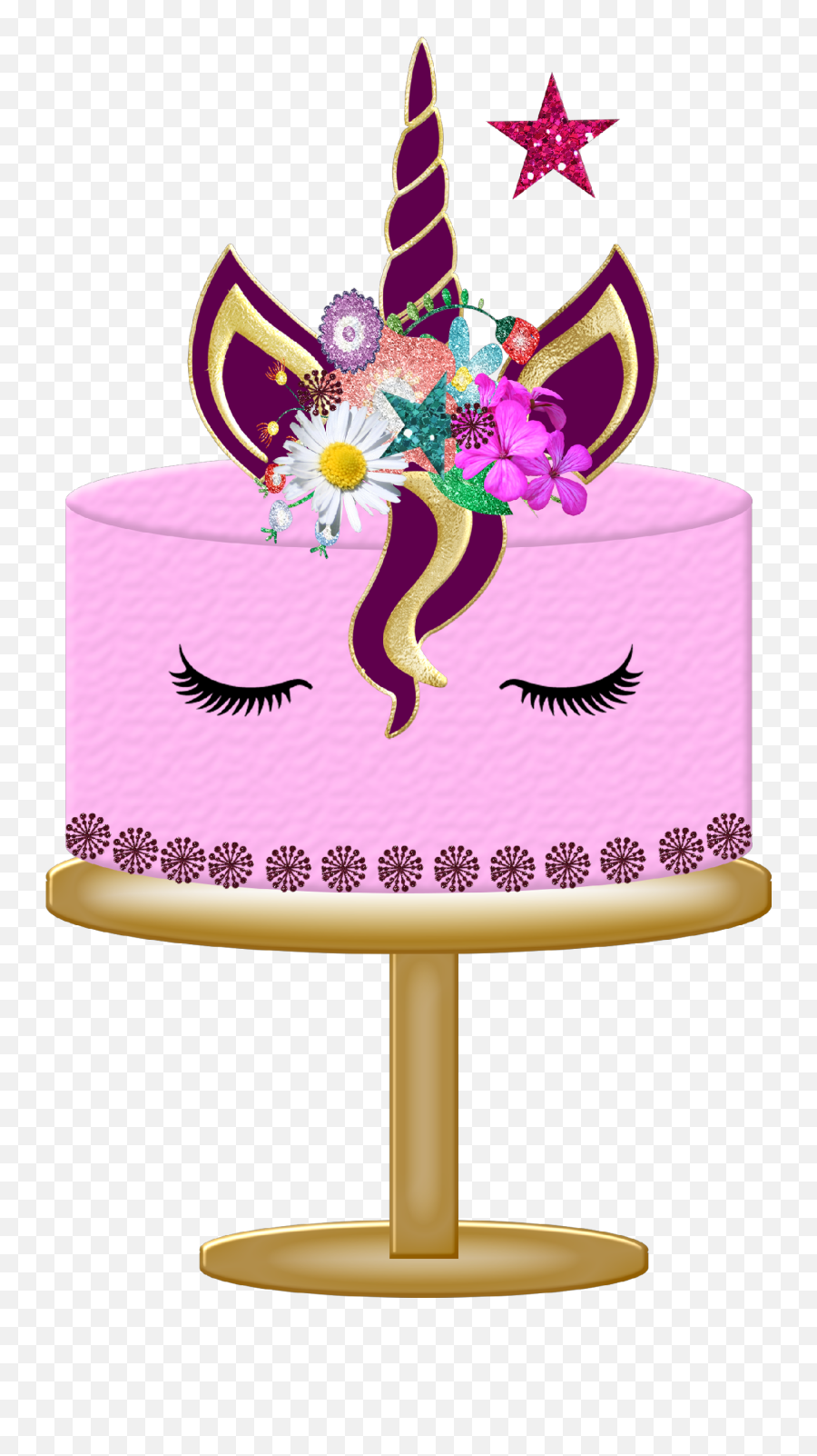 Fancy Girly Glitter Sticker - Pink Unicorn Cake Clipart Emoji,Fancy Emoji Sparkle