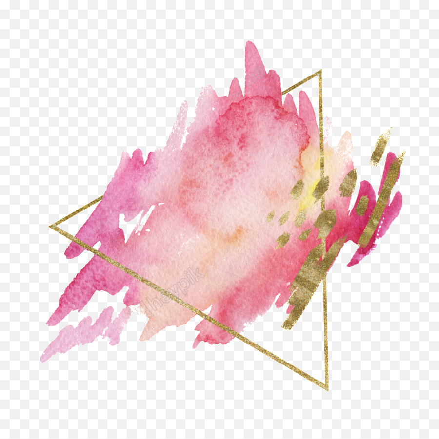 Pink Golden Acuarela Sticker By An Love Hendery - Splash Watercolor Acuarela Png Emoji,Acuarela Emojis