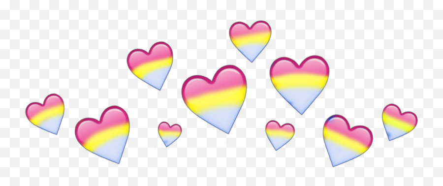 Pride Prideflag Sticker - Girly Emoji,Pansexual Emojis Hearts