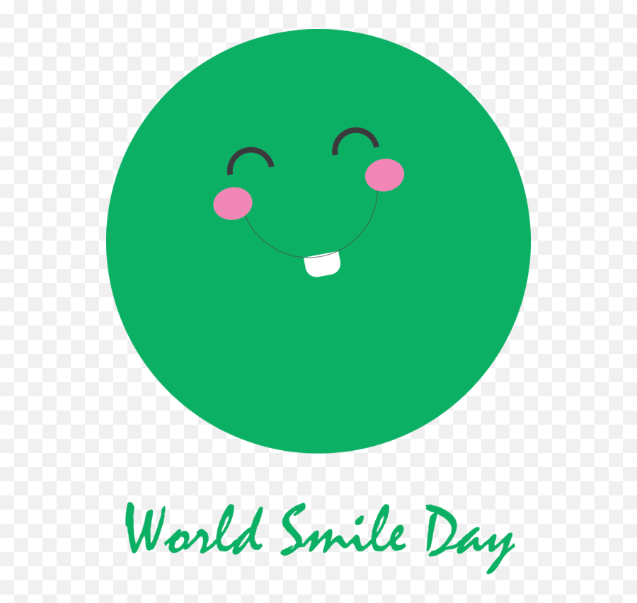 World Smile Day Leaf Cartoon Smiley For Smile Day For World - Dot Emoji,Free Emoticon Hello