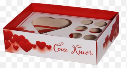 Caixa Premium Coração Com Brigadeiro Com Amor C01 Unidade - Embalagens Para Dia Dos Namorados Emoji,Emoticon Coração Vermelho