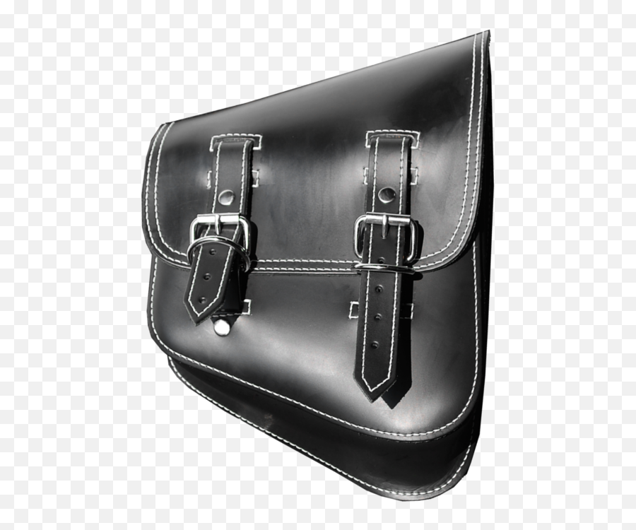 Larosa Harley Sportster Right Side Saddle Bag Black Leather - Messenger Bag Emoji,Emoji Luggage For An Airplane