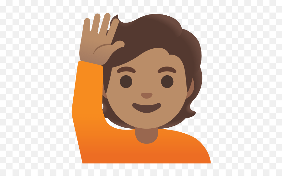 Medium Skin Tone - Clipart Räck Upp Handen Emoji,Emoji Rasing Hand