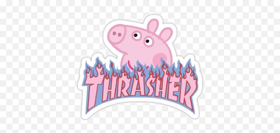 Meme Peppa Pig Funny Pictures - Thrasher Sticker Peppa Pig Emoji,Peppa Pig Emojis