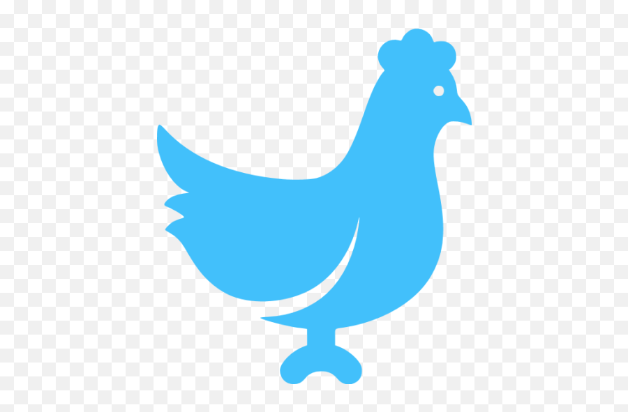 Caribbean Blue Chicken Icon - Navy Blue Chicken Icon Emoji,Rooster Emoticon Fb
