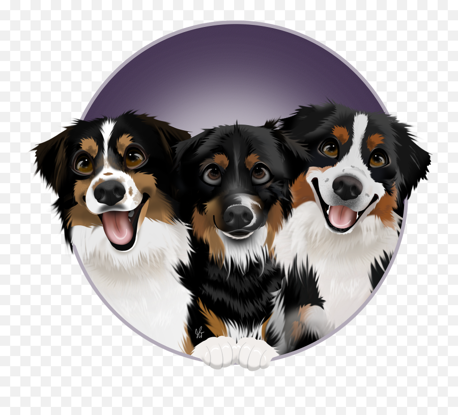 Custom Cartoon Pet Portrait Designs U2013 Jl Break Designs - Northern Breed Group Emoji,Caucasian Mountain Shepherd Puppy Emoticon