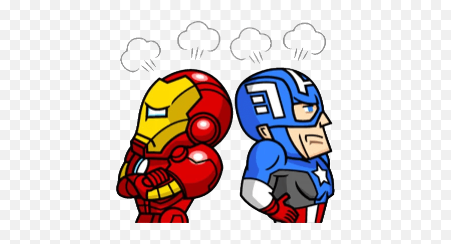 Marvel Stickers - Live Wa Stickers Sticker Avengers Emoji,Are There Captain Marvel Emojis