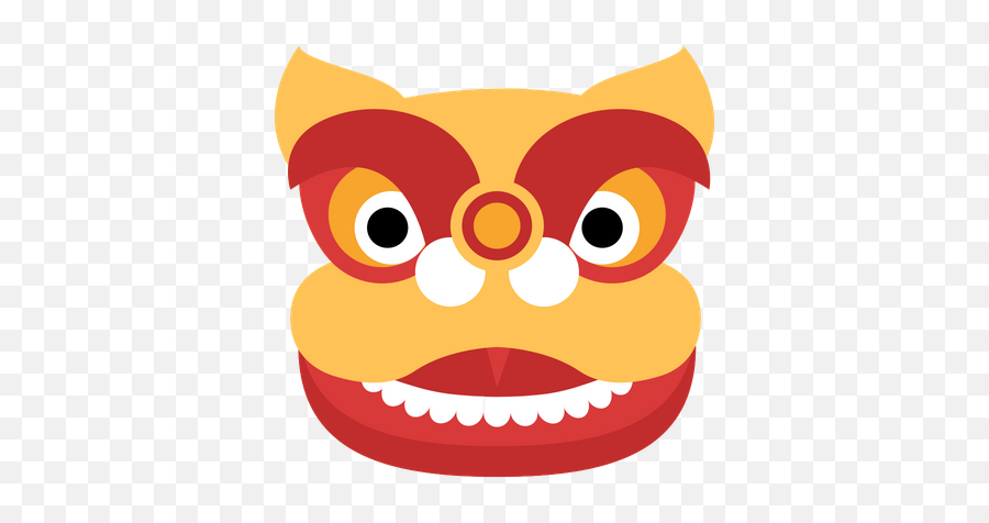 Free Dancing Lion Flat Icon - Lion Face Chinese New Year Emoji,Floss Dancing Emoticon