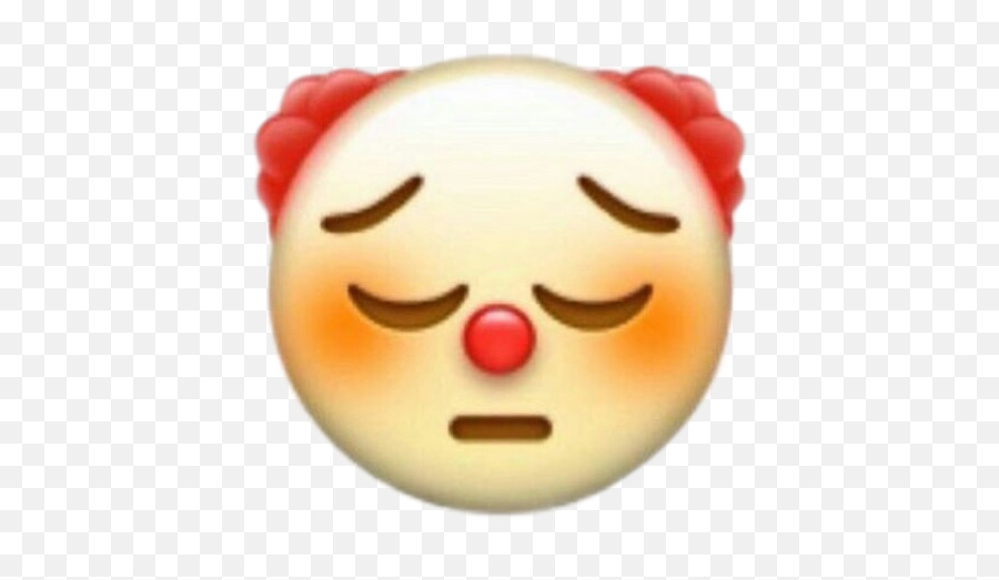 Pensive Clown Sticker By Meganled68 - Sad Clown Emoji,Pensive Emoji
