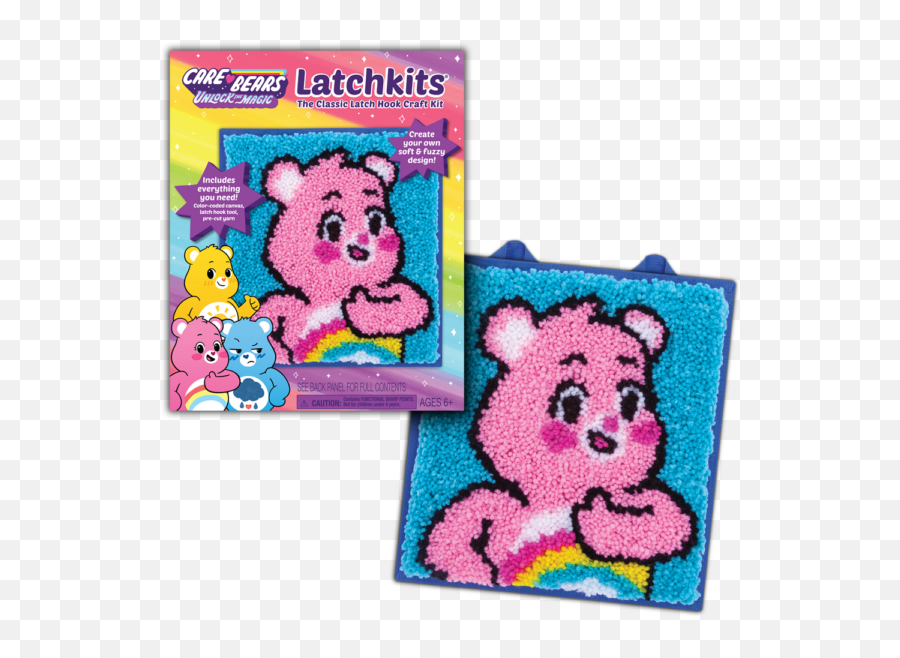 Latchkits Care Bears Latch Hook Kits Emoji,Grumpy Care Bear Emoticon