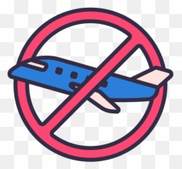 Ícone Viagens Nenhum Voo Proibida Quarentena Avião Emoji,Avião Emoticon