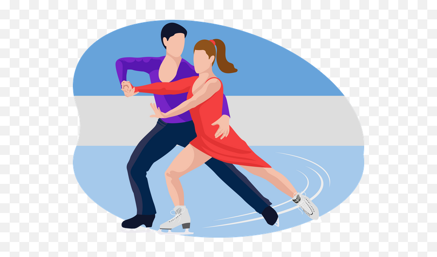 Best Premium Couple Doing Figure Skating Illustration Emoji,People Dancing Emoji