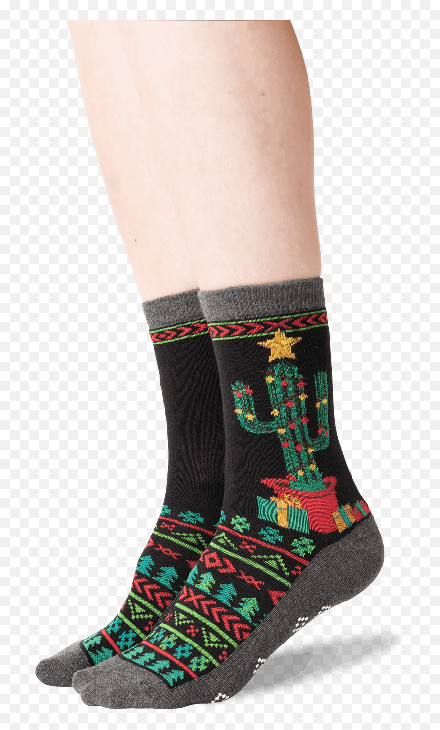 Womenu0027s Christmas Cactus Crew Socks U2013 Hotsox Emoji,Oy Vey Emojis Free