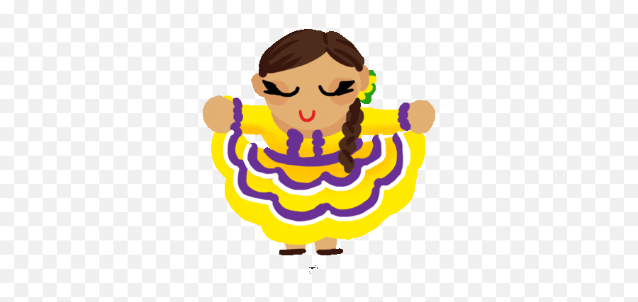 Line Sticker Girl Dancing Giphy - Girl Dancing Gif Clipart Emoji,Wiping Sweat Emoji