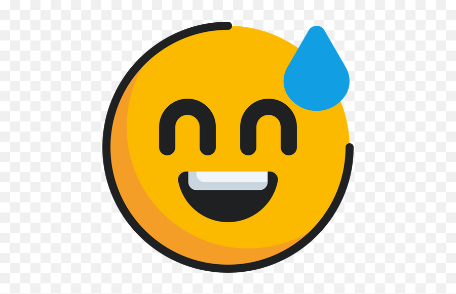 Grinning Emoji Icon Of Colored Outline - Happy,Grimace Emoji
