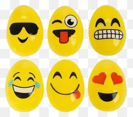 Plastic Easter Egg Hunt Set Emoji Faces 48 Count,Egg Emoji