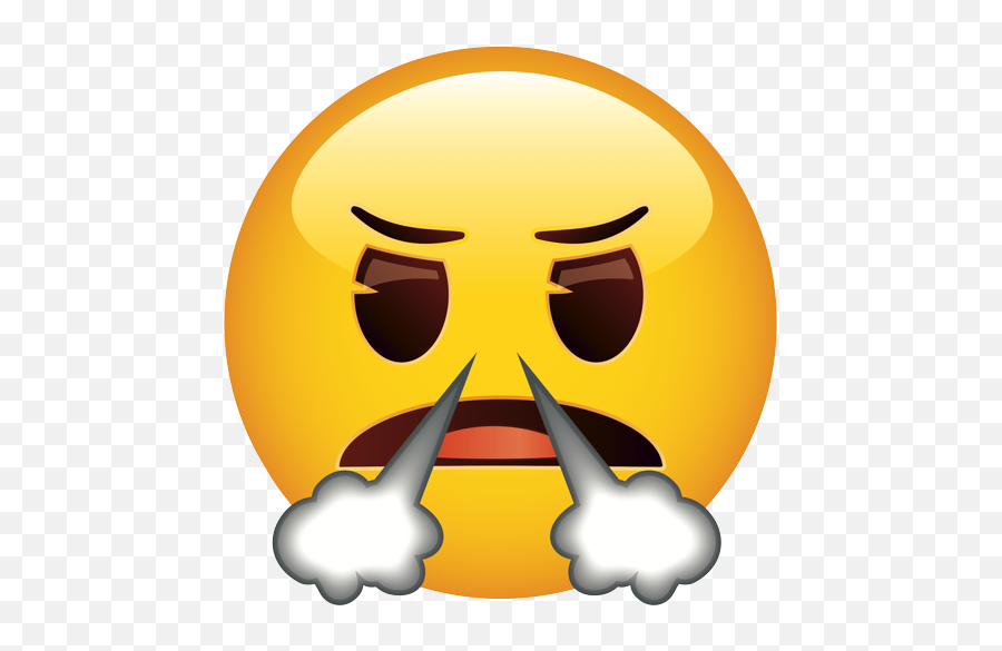 Face With Steam From Nose 0 - Steam From Nose Emoji,Steam Nose Emoji