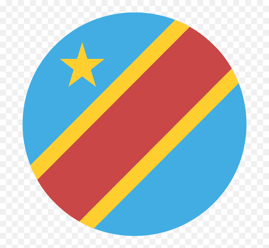 República Democrática Del Congo Bandera Clipart Dibujos - Dominican Republic Of Congo Circle Flag Emoji,Emoticon Bandera Republicana