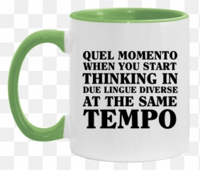 Start Thinking In Due Lingue Diverse - Magic Mug Emoji,Thinking Emoji Mug