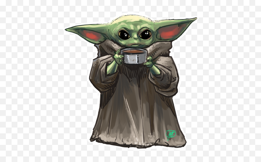 Star Wars Baby Yoda - Baby Yoda Png Art Emoji,Star Wars Emoji Yoda