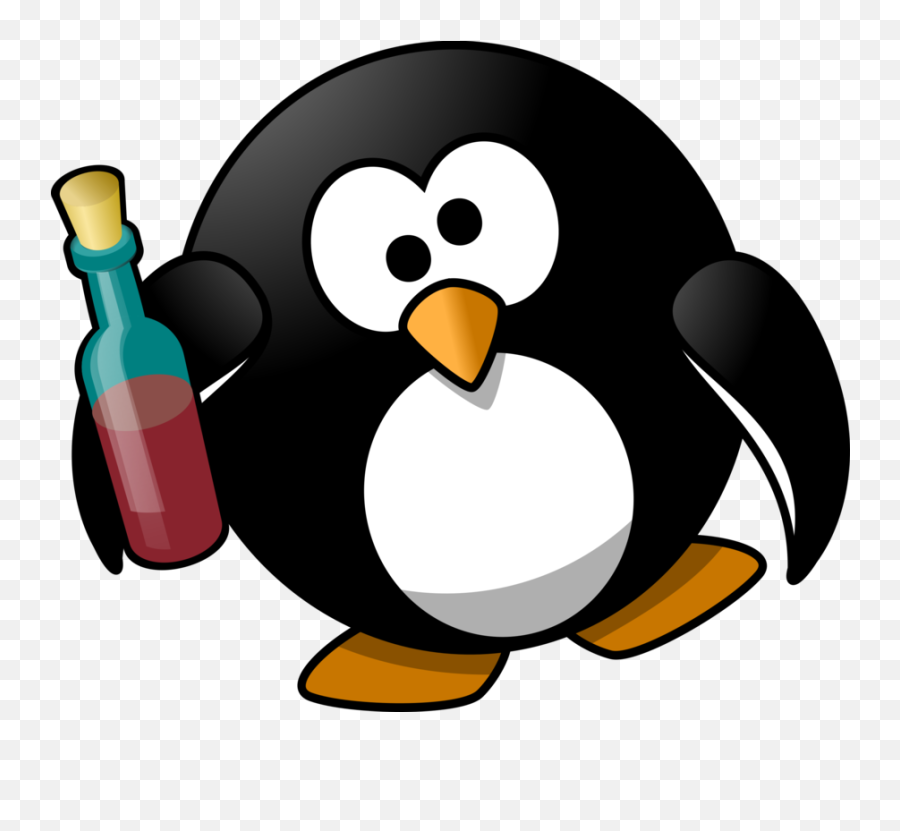 Flightless Birdbeakbird Png Clipart - Royalty Free Svg Png Drunk Penguin Emoji,Emoticons 