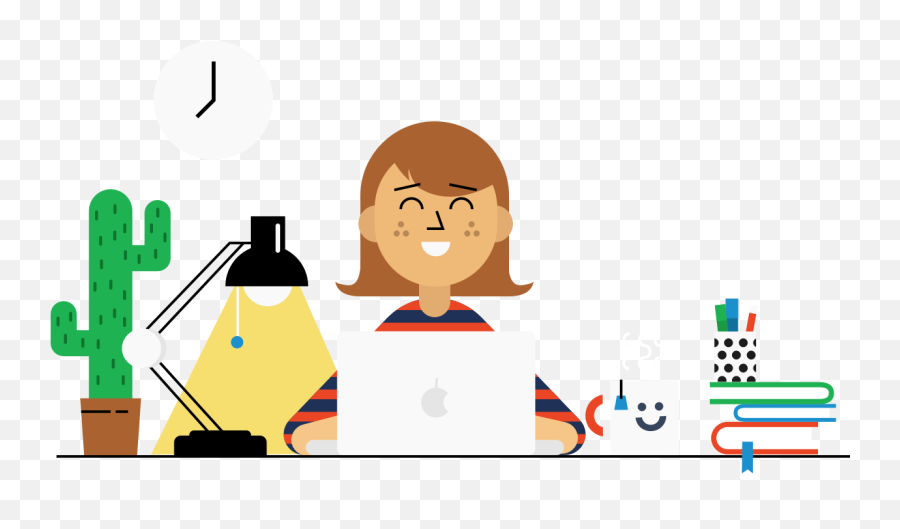 Wellbeing In The Workplace - Employee Working Cartoon Transparent Emoji,Fat Girl Emojis
