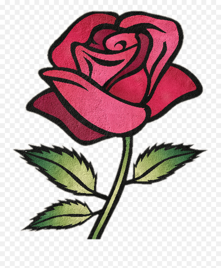 Rose Redrose Colored Freetoedit Sticker By Amber Barron - Simple Rose Emoji,Amber Rose's Emojis