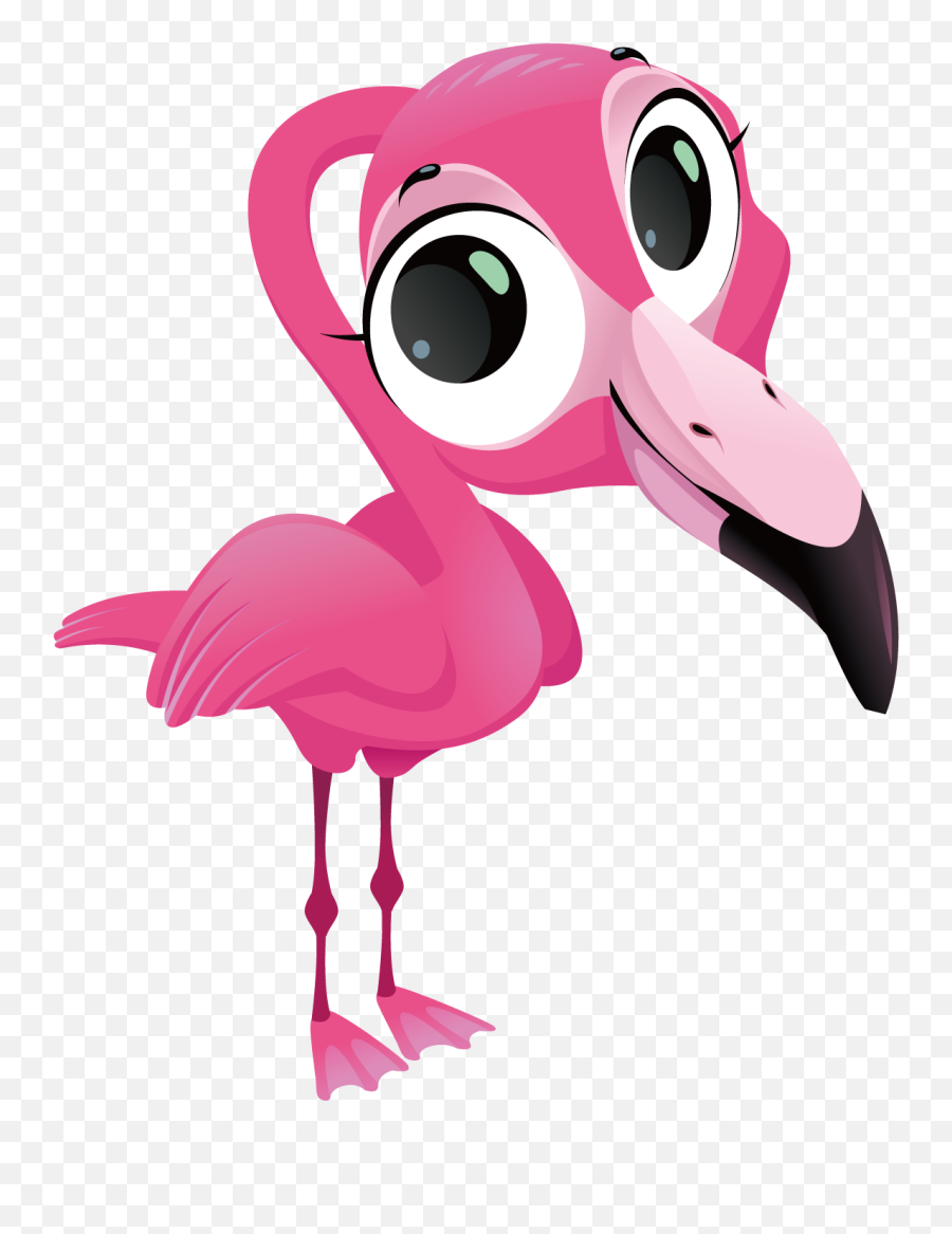 Flamingo Cartoon Clipart - Cartoon Clipart Flamingo Emoji,Flamingo Emoji