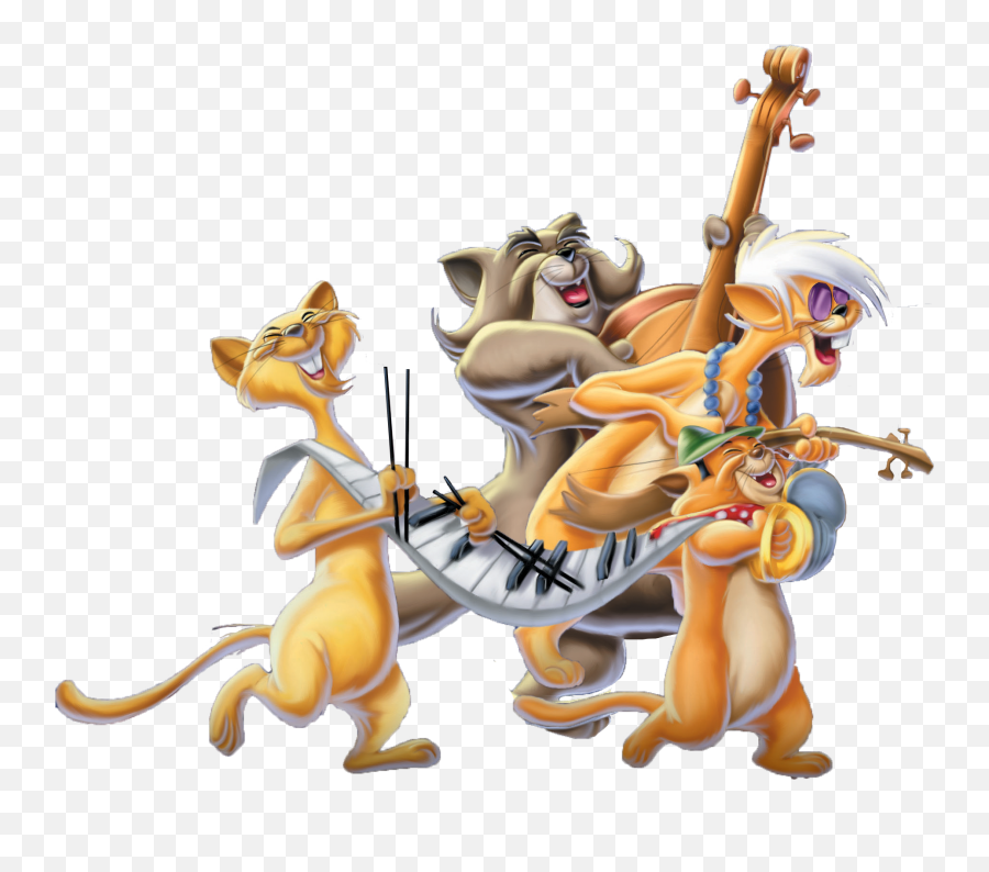 Disney Cat Characters Band Emoji,Aristocats Using Emojis