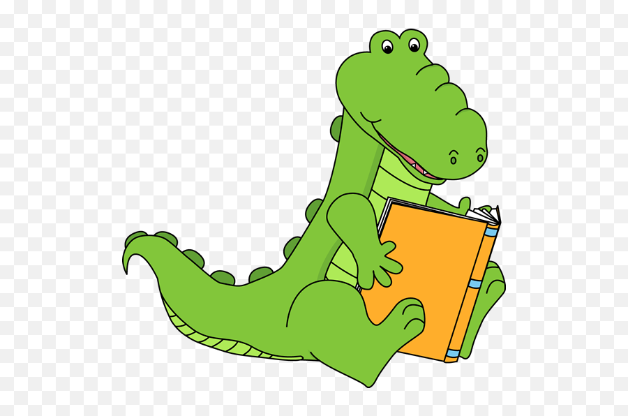 Alligator Reading A Book - My Cute Graphics Free Clip Art Cute Animals Reading Books Clipart Emoji,Teachers Dealing With Emotions Clip Art Funny